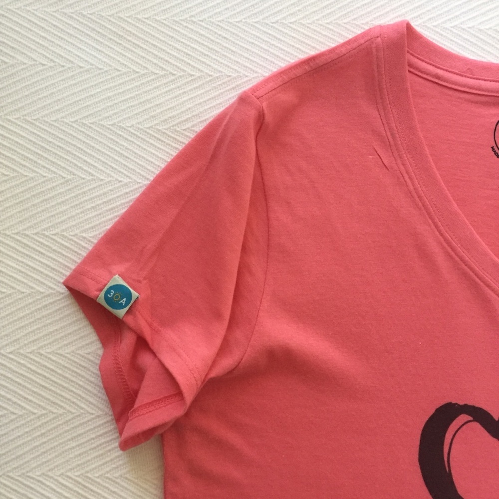 Women’s Top T-Shirt Cotton Pink Size M - Picture 6 of 7